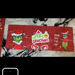 Grinch Christmas Table Runner - Red